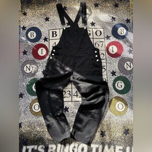 Women’s medium black denim overalls